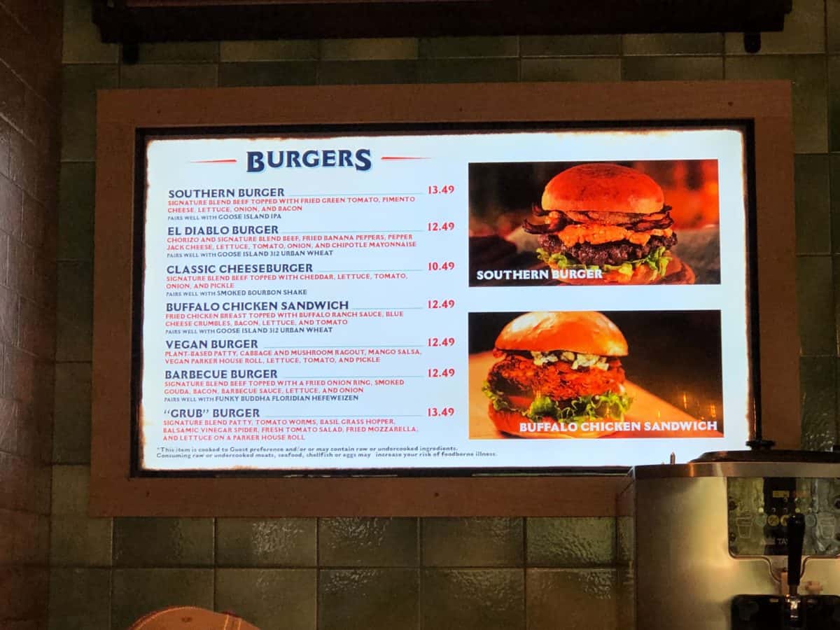 D-Luxe Burger Menu with new Grub Burger