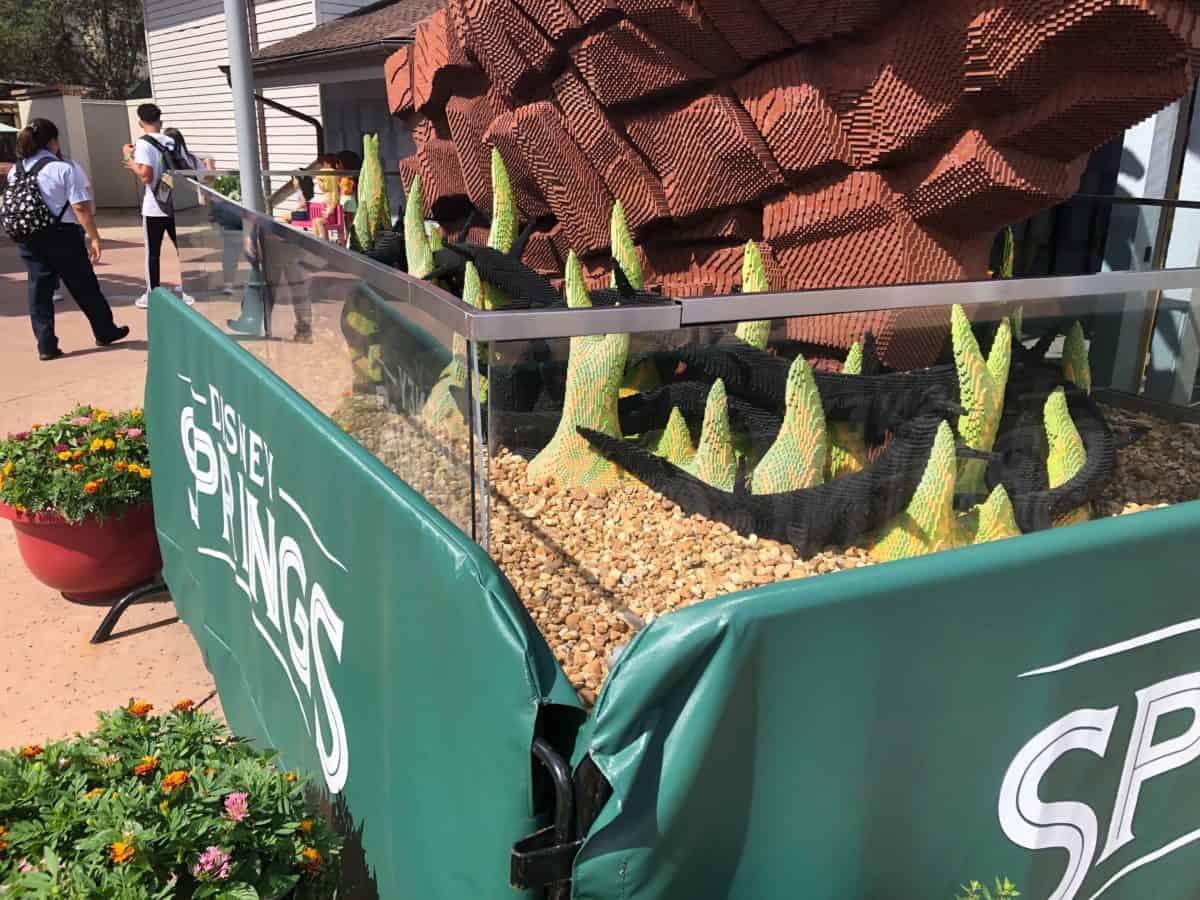 barricades around the LEGO Maleficent dragon