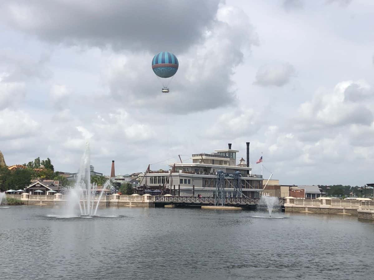 Disney Springs View of Characters in Flight and Paddlefish