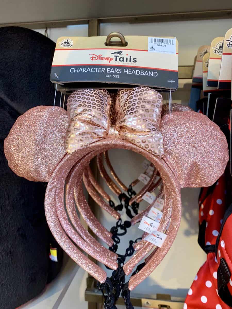 Disney Tails Rose Gold Pet Character Ears Headband Disneyland Resort