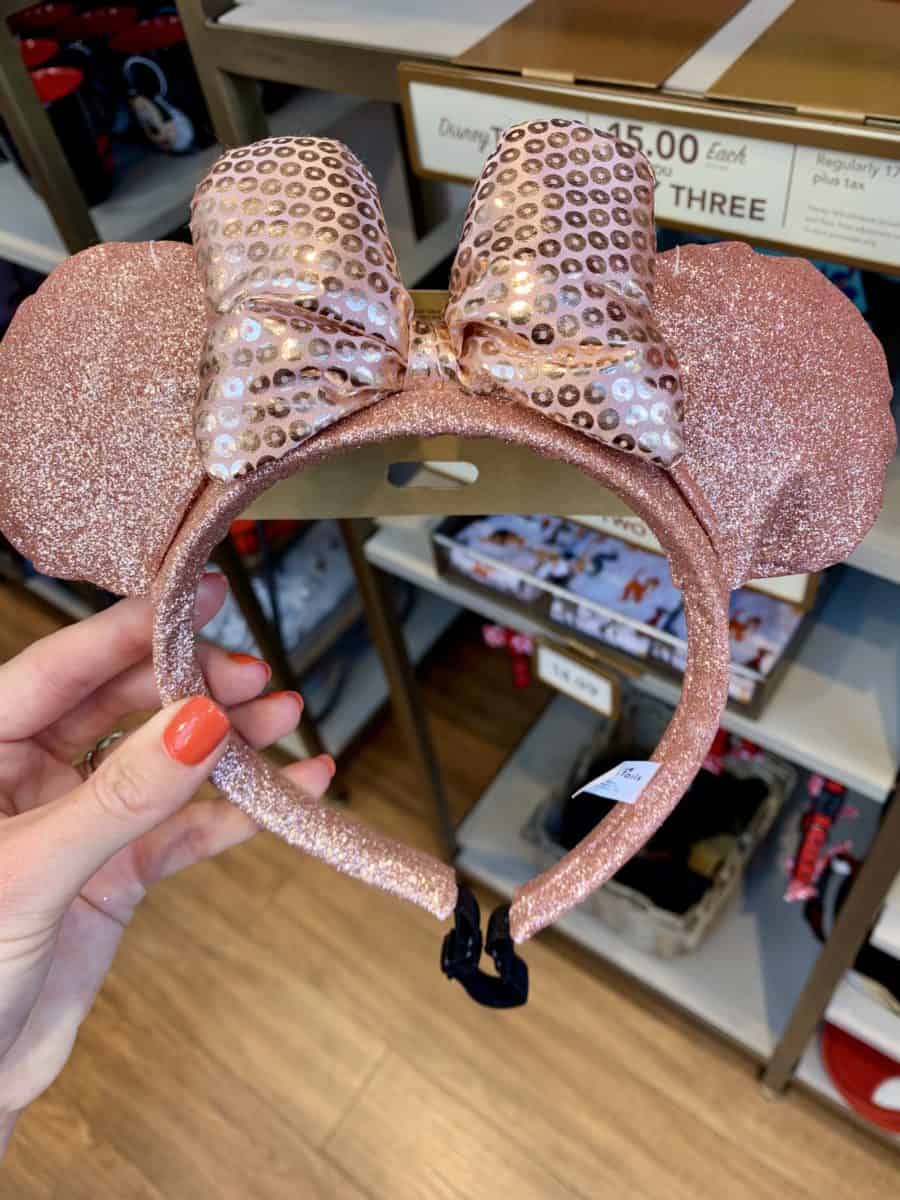 Disney Tails Rose Gold Pet Character Ears Headband Disneyland Resort