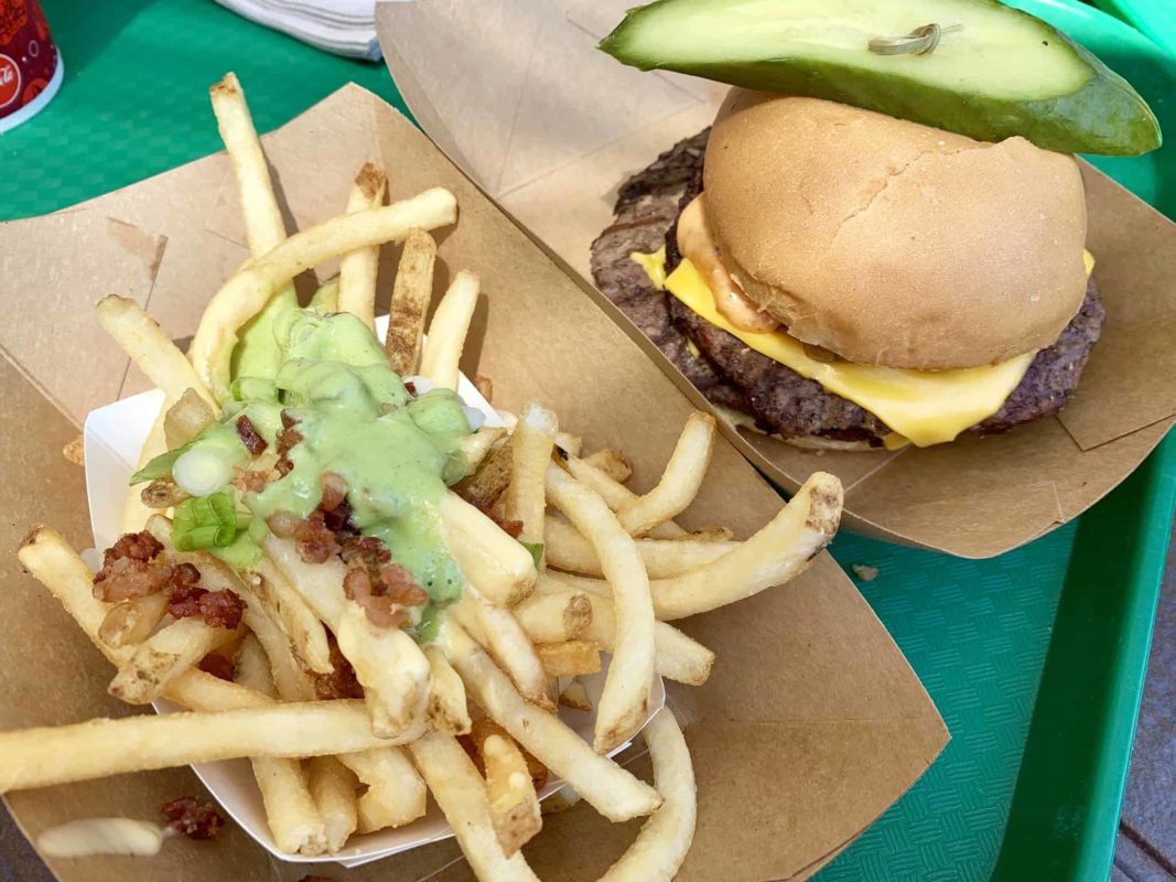 Double Cheeseburger and Loaded Fries Hungry Bear Restaurant Disneyland Park