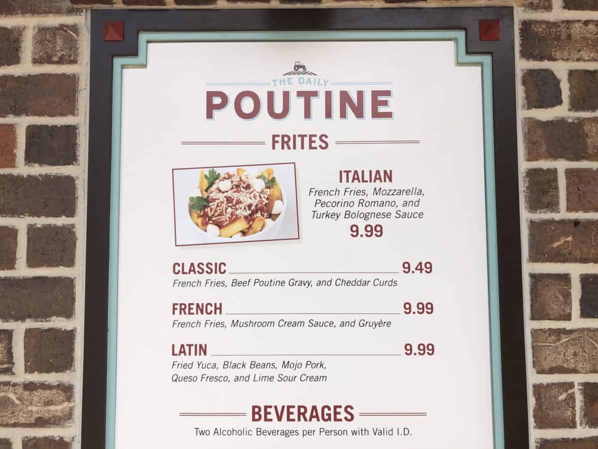 One photo of Poutine added to Menu