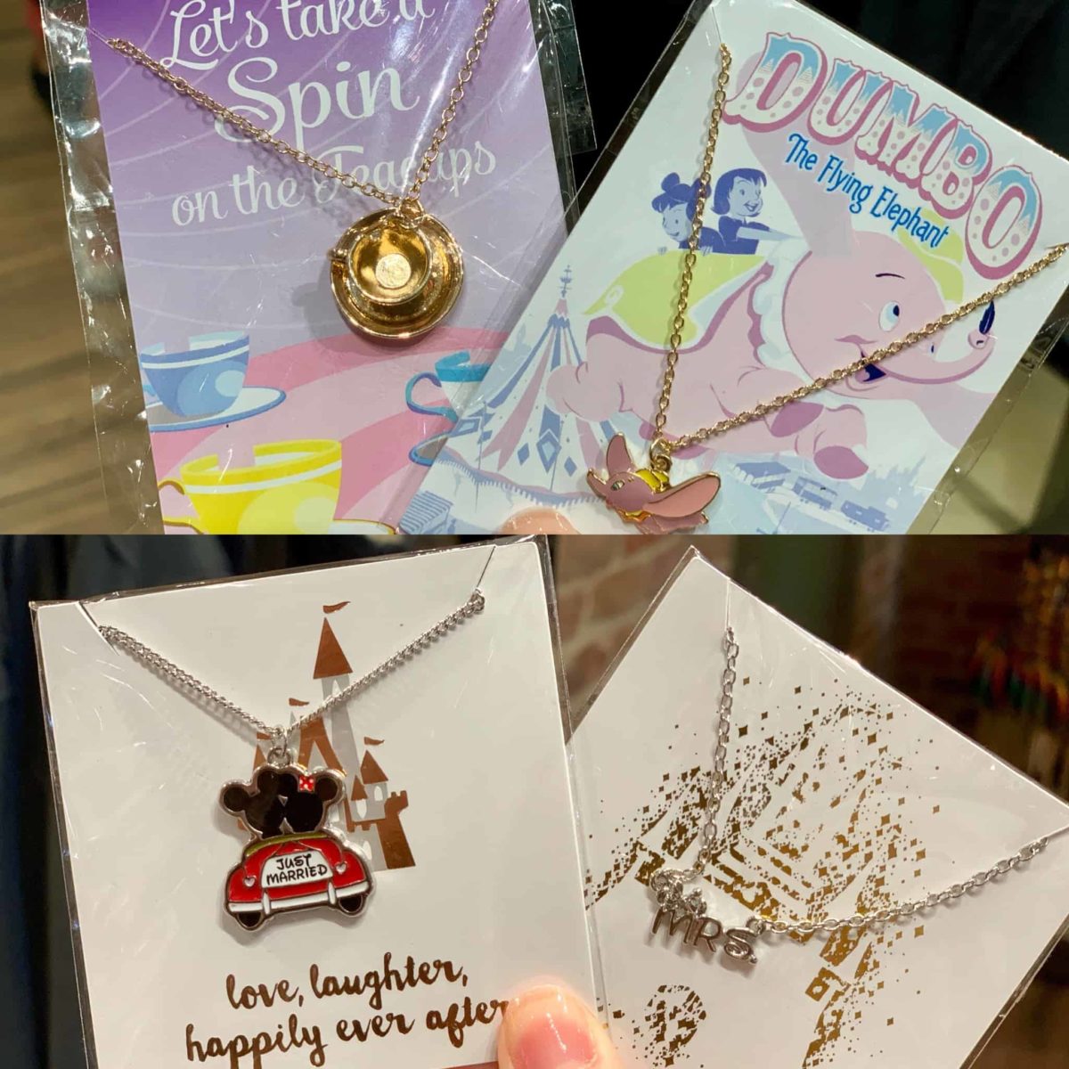 Four New Pendant Necklaces World of Disney Disneyland Resort