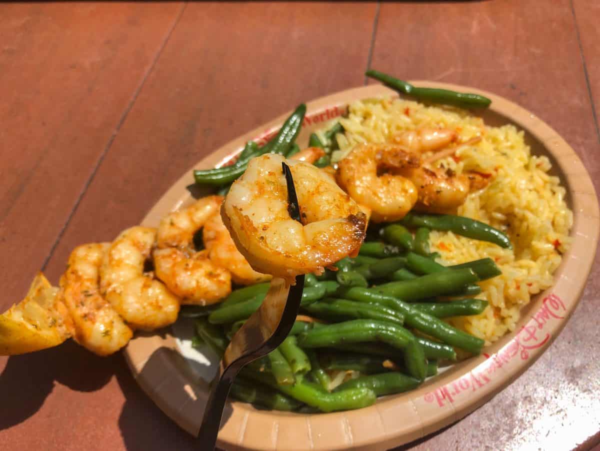 shrimp on a fork