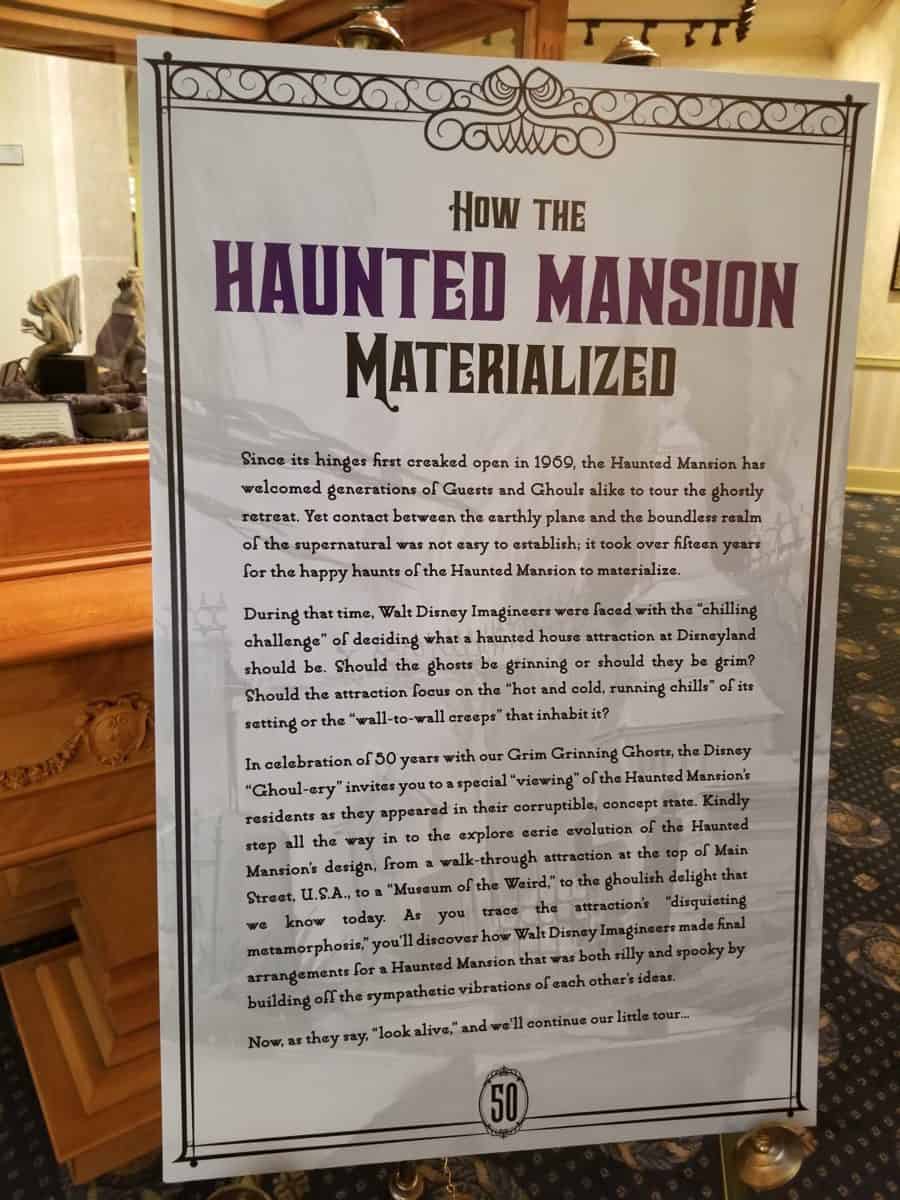 Happy Haunts Materialize The Art of Haunted Mansion 50th Anniversary Exhibit Disney Gallery Disneyland Park