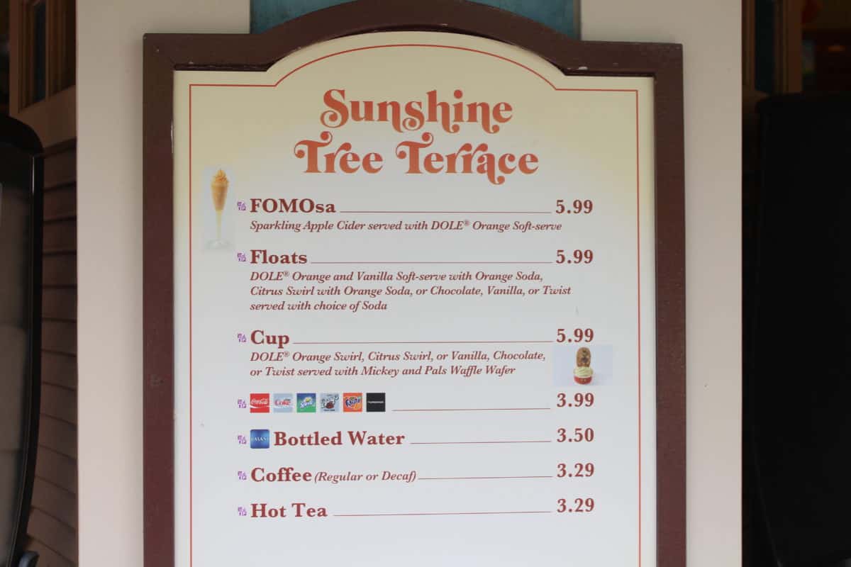 Fomosa sunshine tree terrace Adventureland