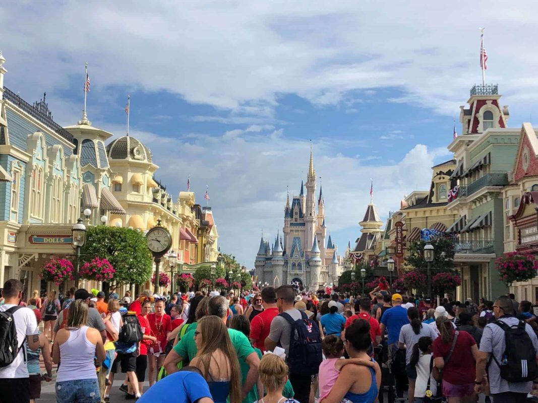crowds on Main Street