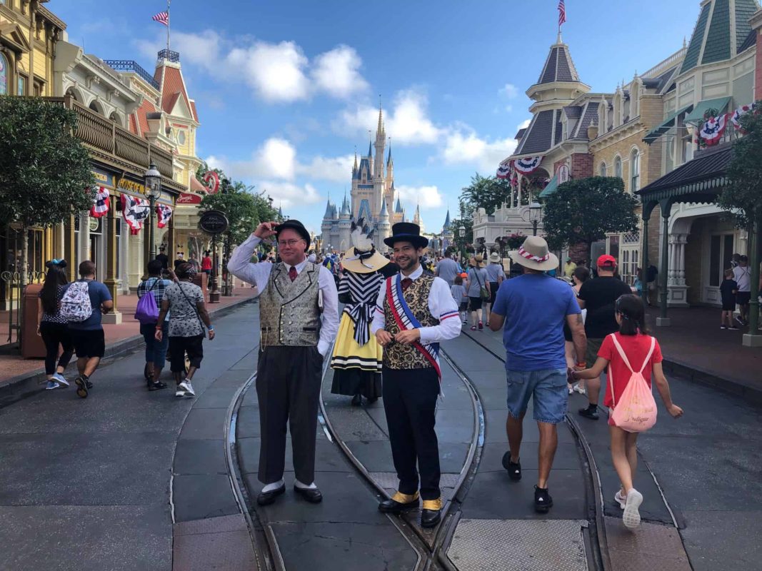 Main Street Characters greeting guests