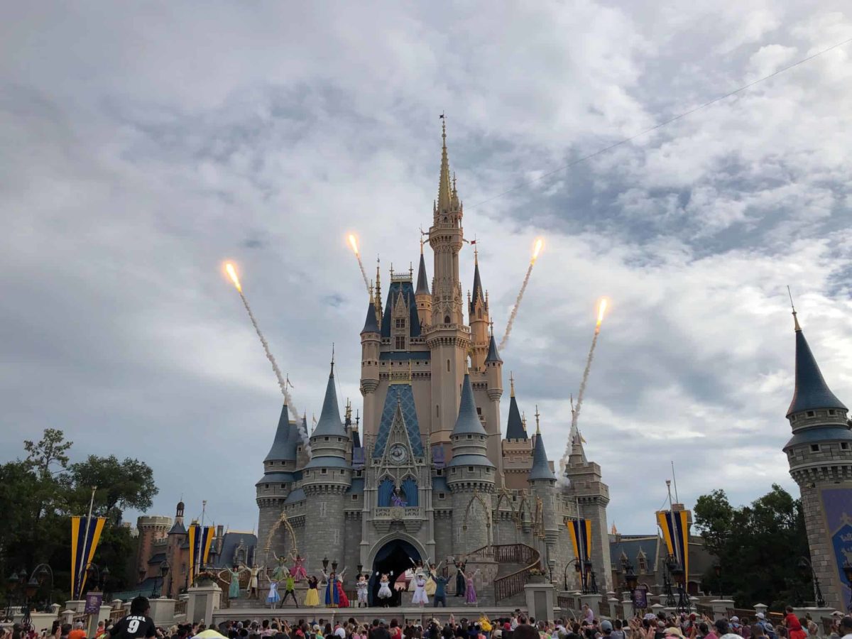 Magic Kingdom Castle Show with Fireworks
