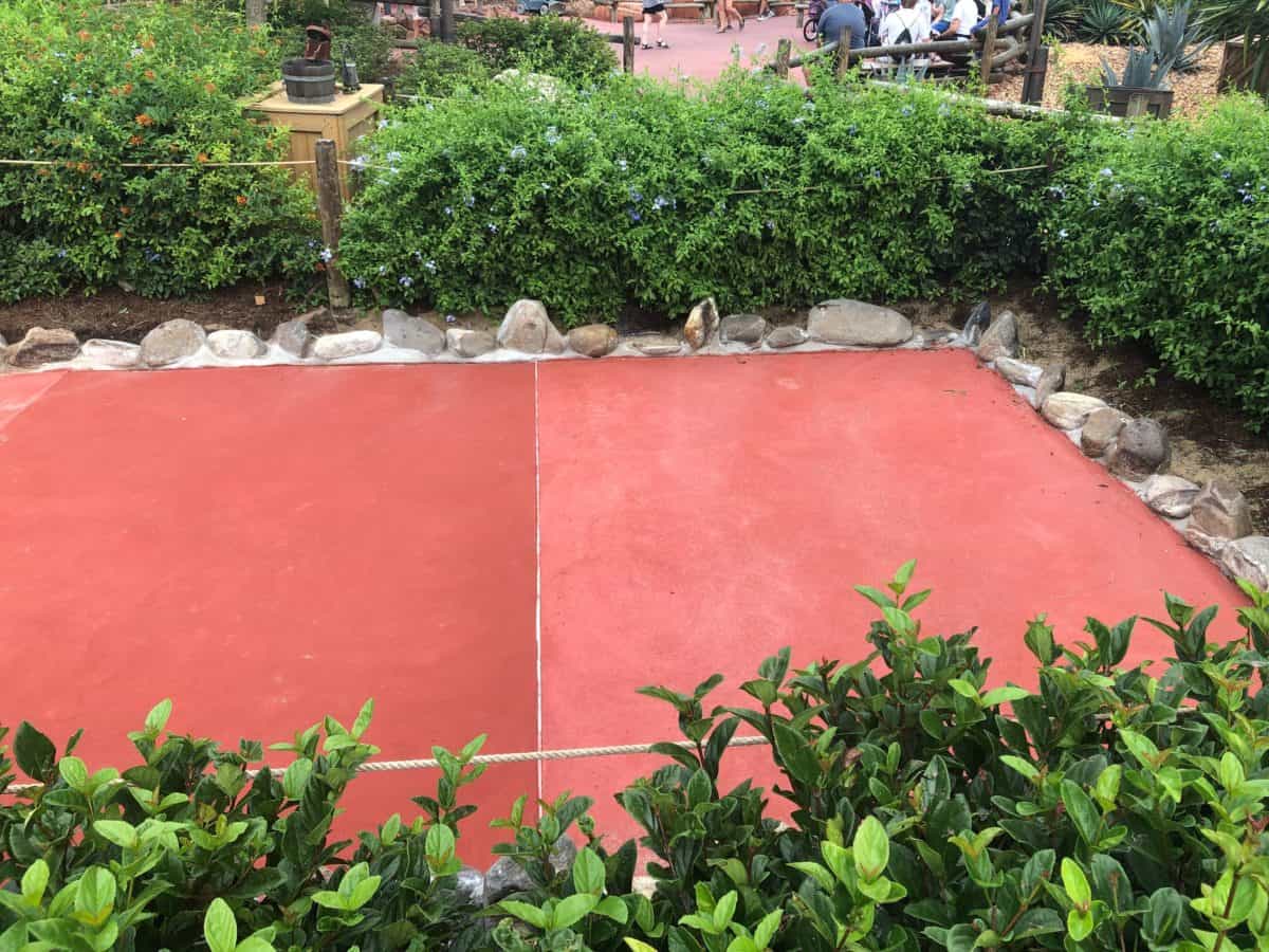 bright colored pavement