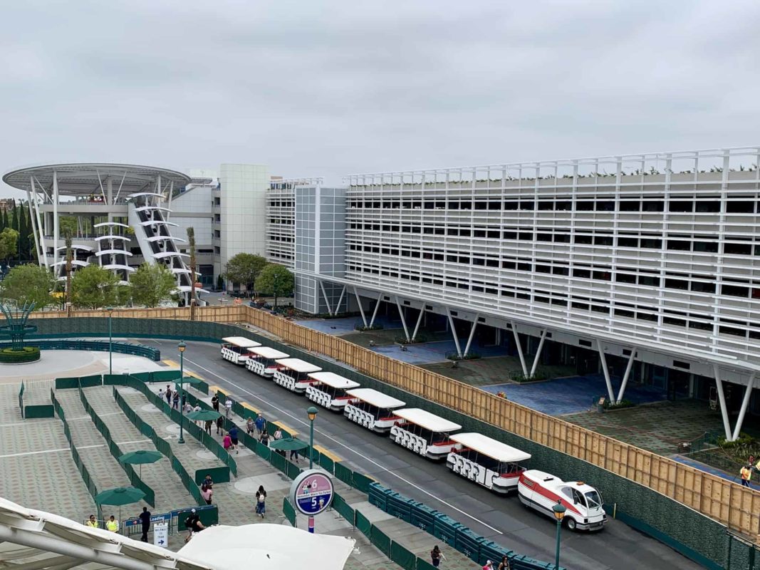 Disneyland tram Pixar Pals parking