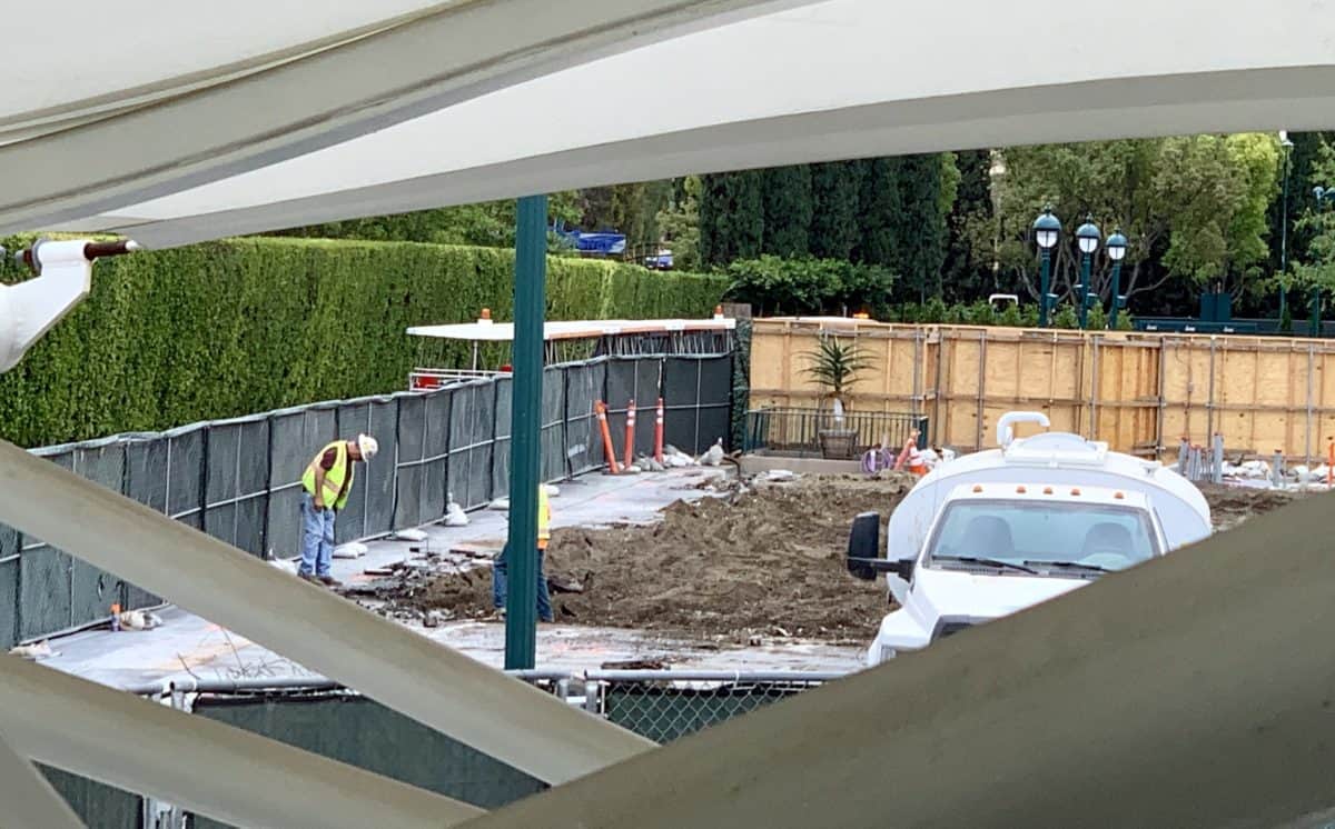 Tram Drop Off Demolition at Mickey and Friends and Pixar Pals Parking Structure Disneyland Resort