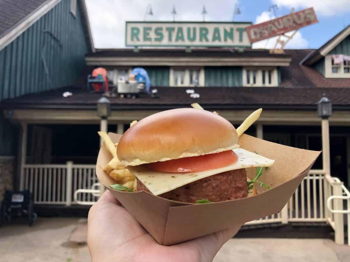 restaurantosaurus animal kingdom new plant based southwest burger salad june 2019