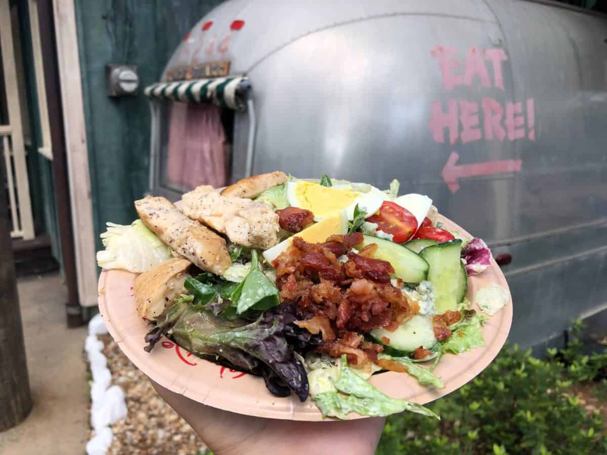 restaurantosaurus animal kingdom new plant based southwest burger salad june 2019