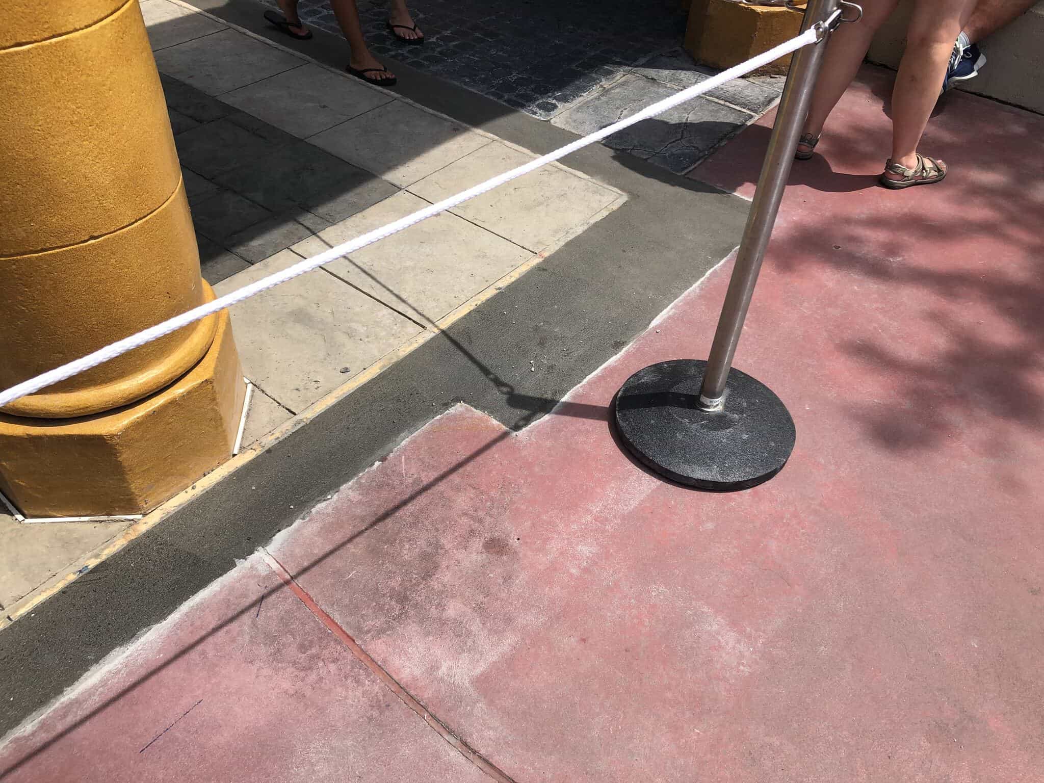 New Pavement versus old pavement Magic Kingdom restroom in Fantasyland
