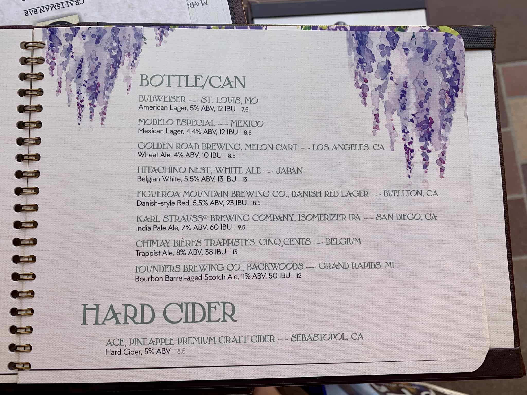 Craftsman Bar Pool Bar at Disney's Grand Californian Hotel and Spa Soft Opening Full Menus Revealed