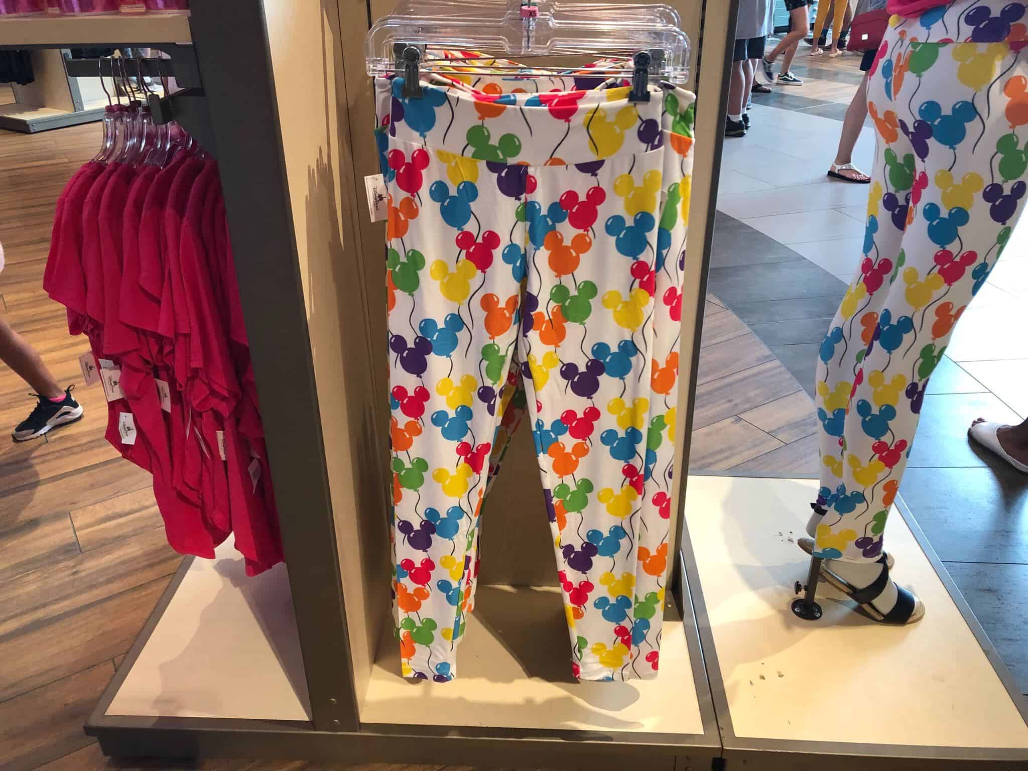 white leggings with colored balloons