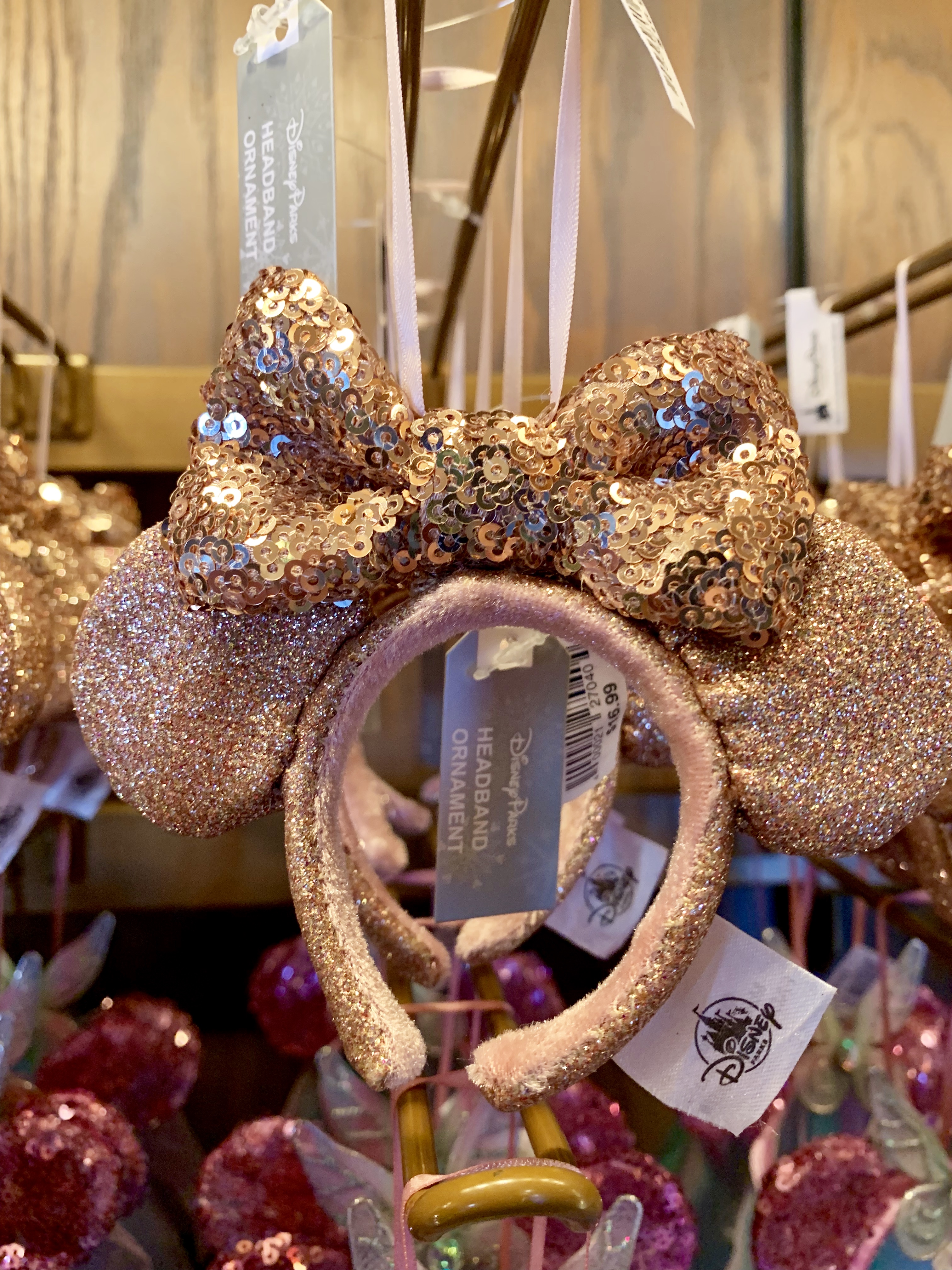 Disney Minnie Ear Headband Ornaments Disneyland Resort