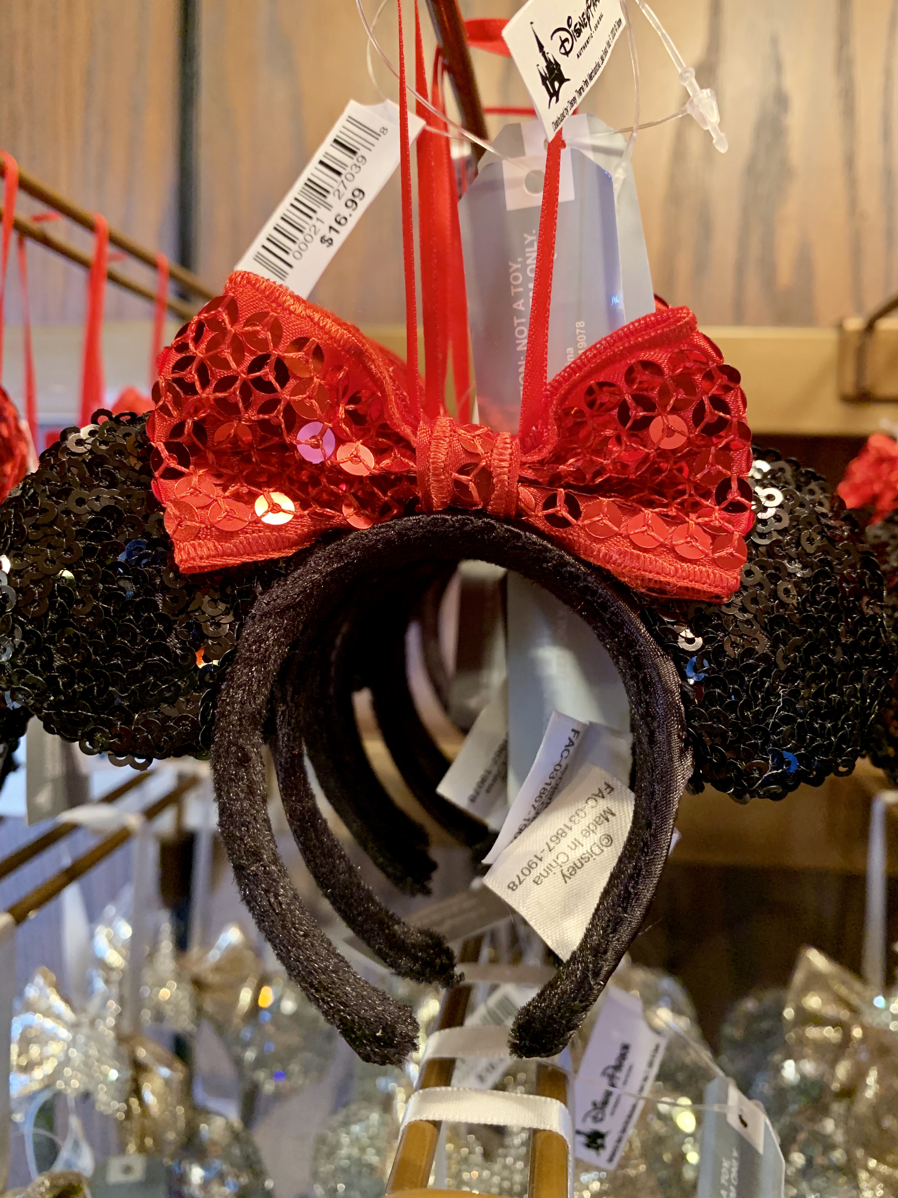 Disney Minnie Ear Headband Ornaments Disneyland Resort