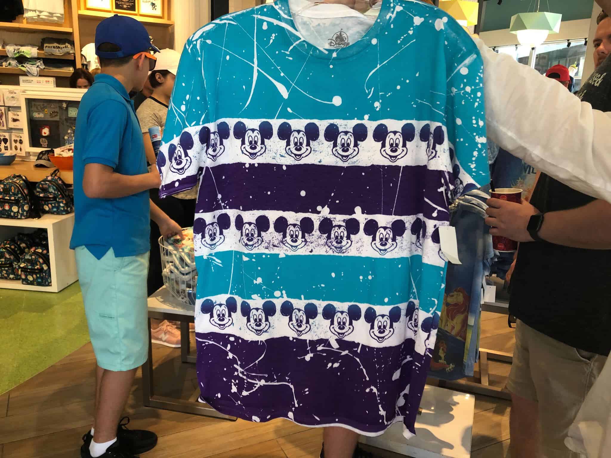 Blue and Purple Mickey Print Top