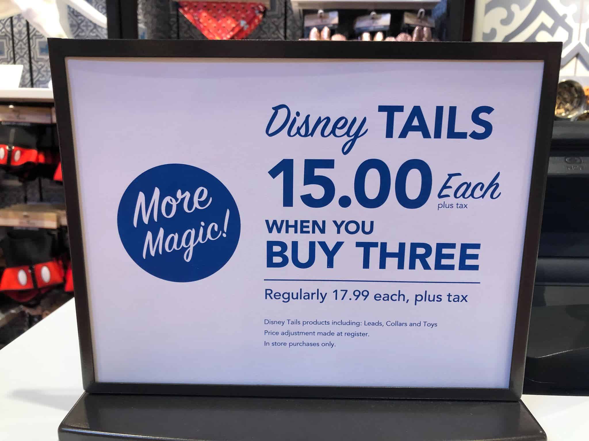 Disney Tails toys and collars on sale