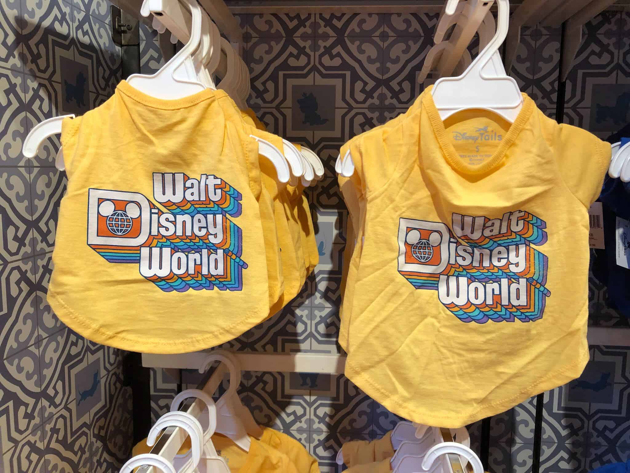 Walt Disney World Retro Rainbow Lettering, Yellow Top