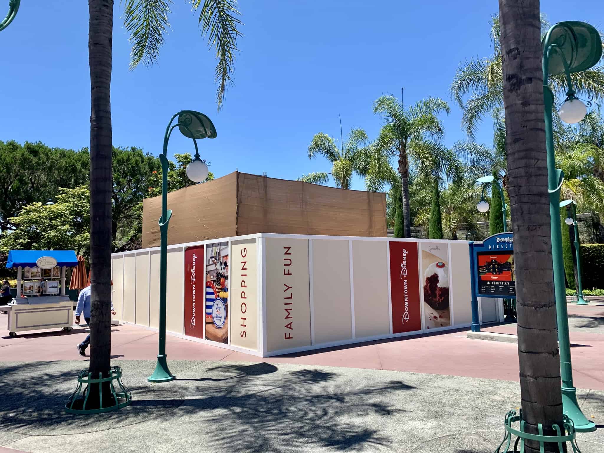 Downtown Disney District July 1 2019 Mickey and Friends Abstract Topiaries, Retro Disney Parks Collage Loungefly, and More