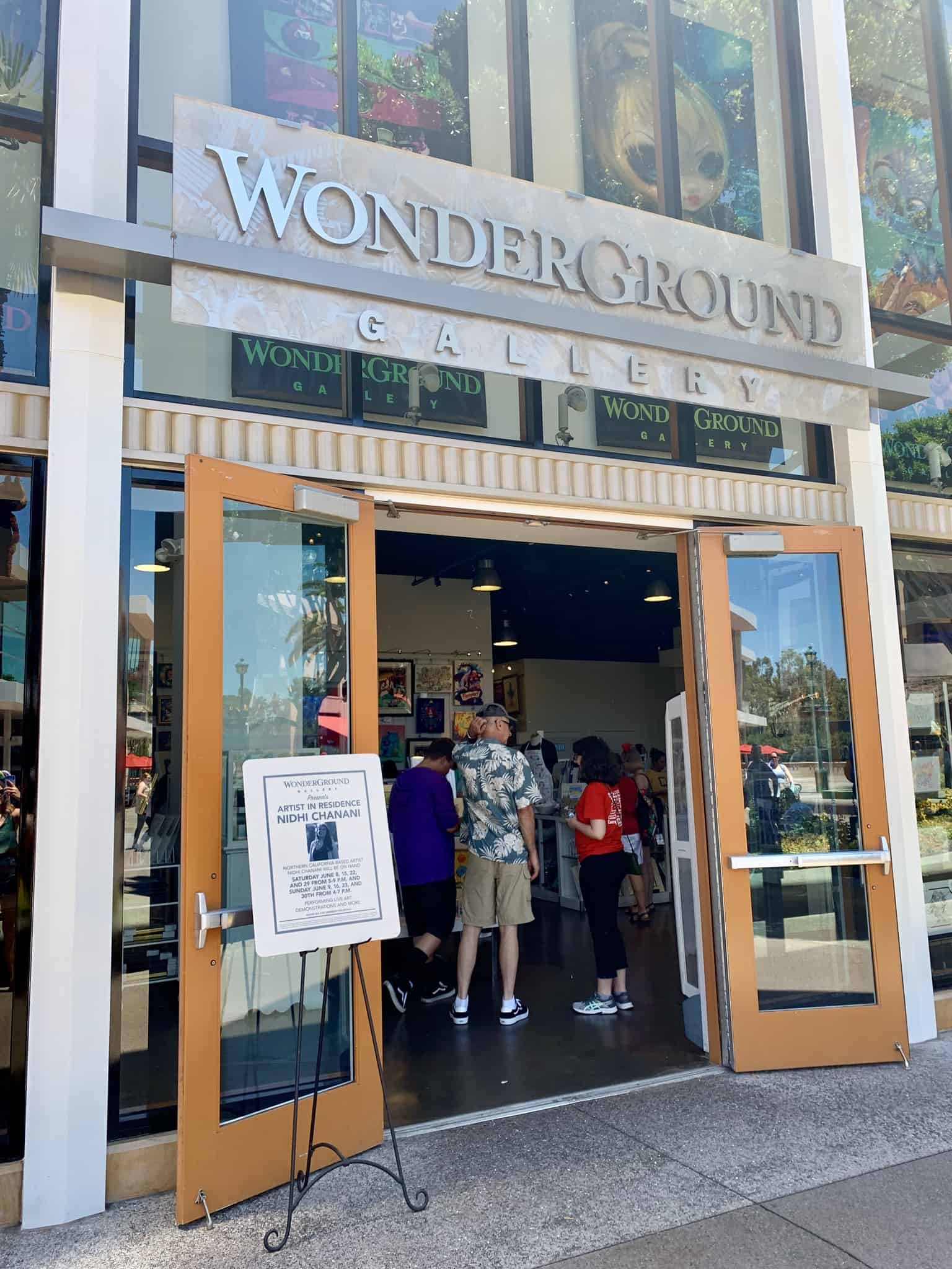 Downtown Disney District July 1 2019 Mickey and Friends Abstract Topiaries, Retro Disney Parks Collage Loungefly, and More