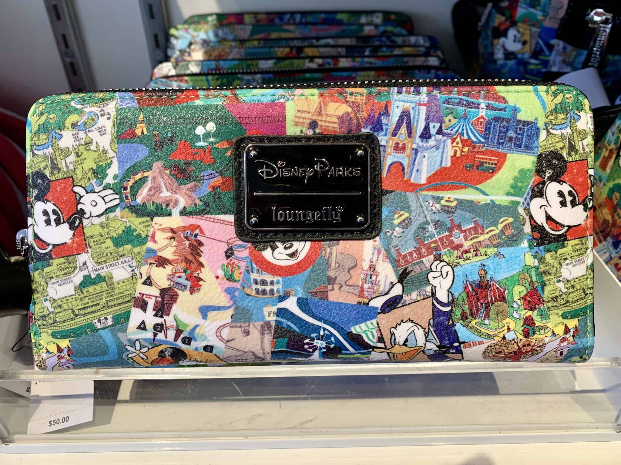 Downtown Disney District July 1 2019 Mickey and Friends Abstract Topiaries, Retro Disney Parks Collage Loungefly, and More