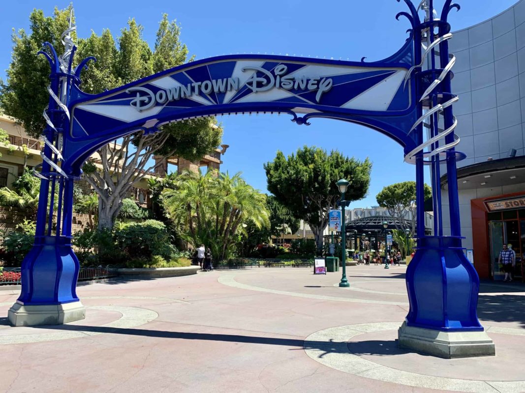 Downtown Disney District July 1 2019 Mickey and Friends Abstract Topiaries, Retro Disney Parks Collage Loungefly, and More