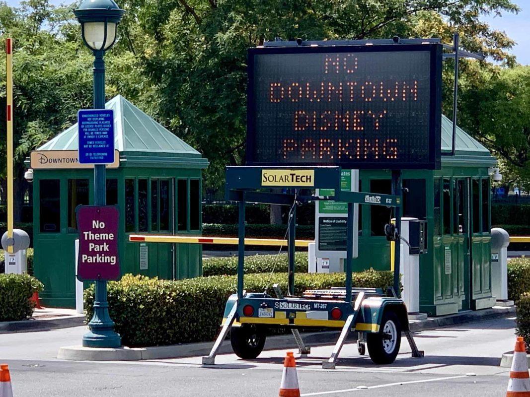Downtown Disney District Stitch Lot Closed Guest Parking Now at Simba Lot Disneyland Resort