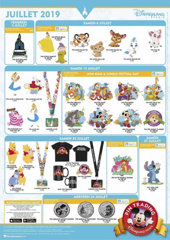 Disneyland Paris Pins July 2019