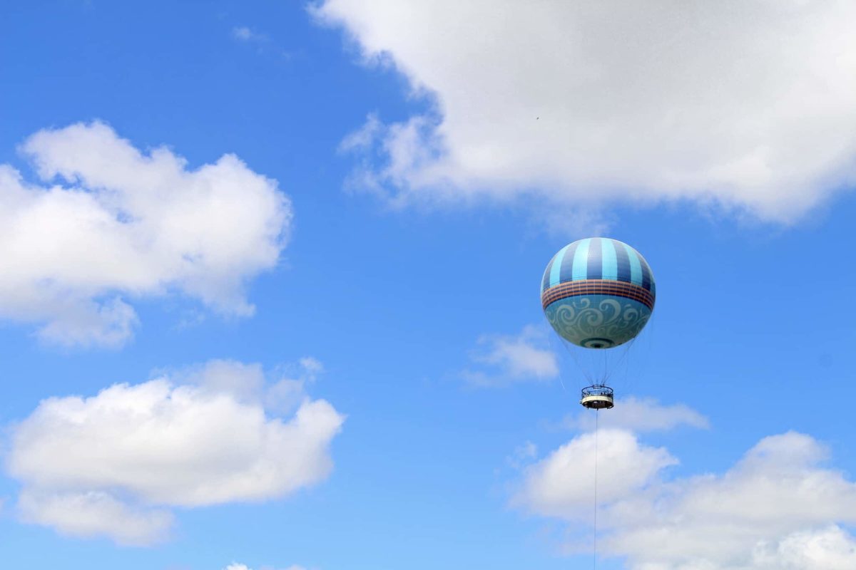 Disney Springs characters in flight