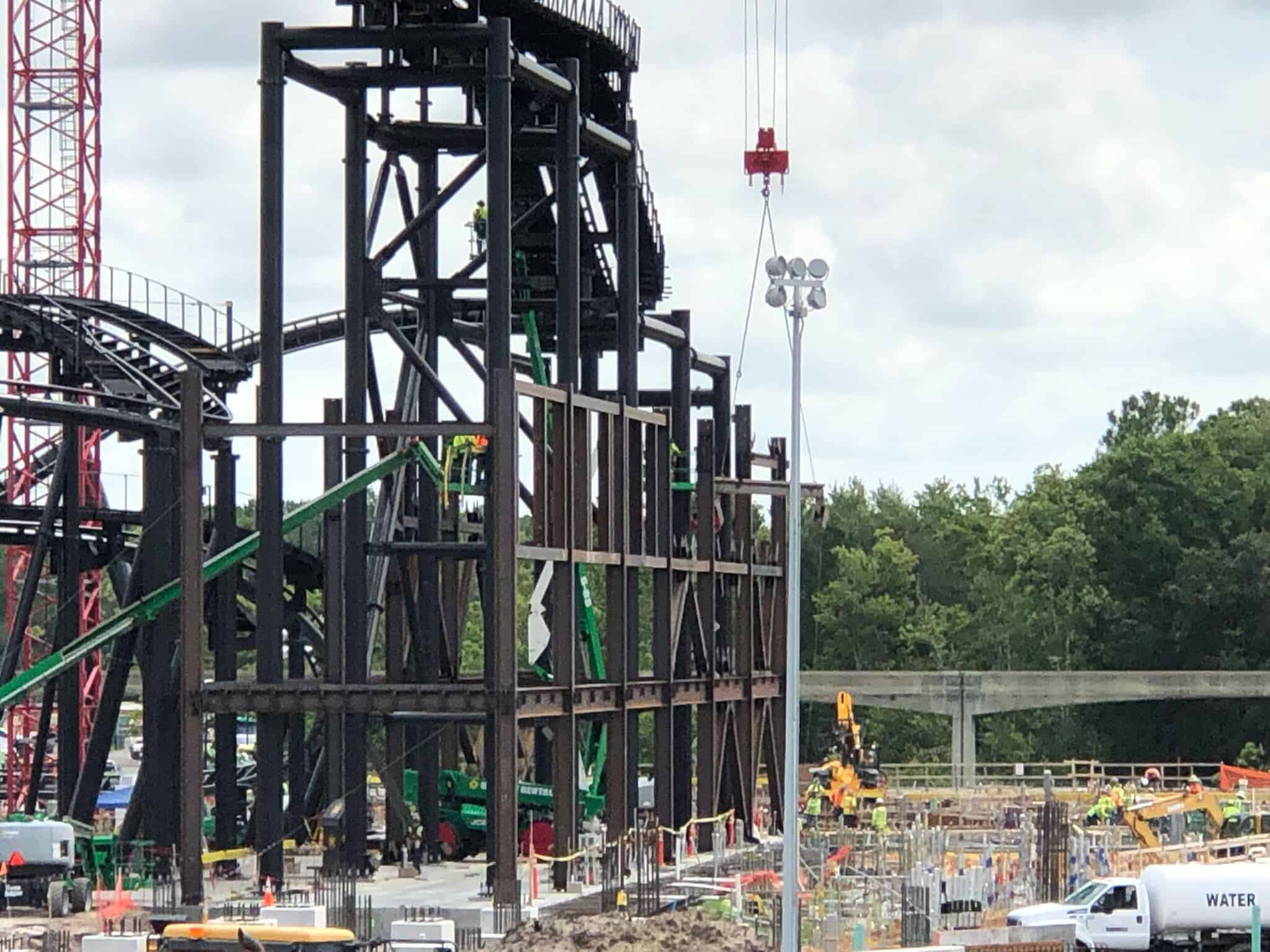 Building the walls up on Tron Coaster site