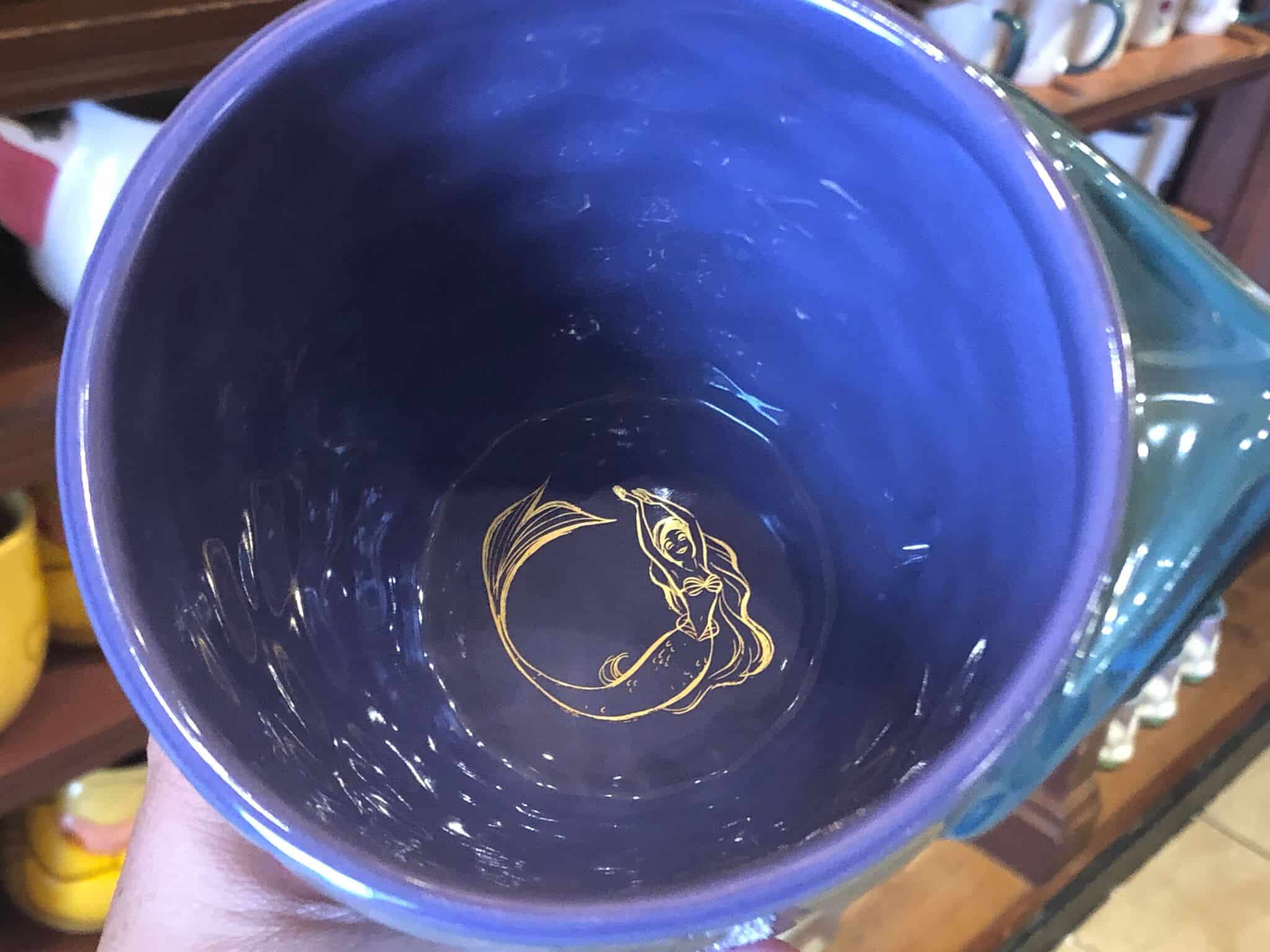 Ariel at the bottom of the fish scal mug