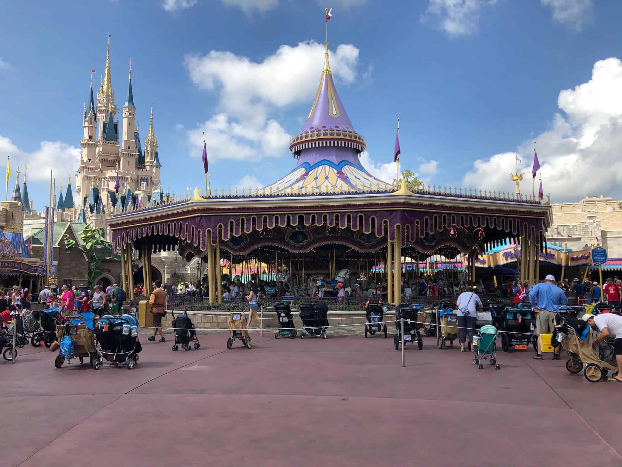 Empty Stroller Parking in Fantasyland