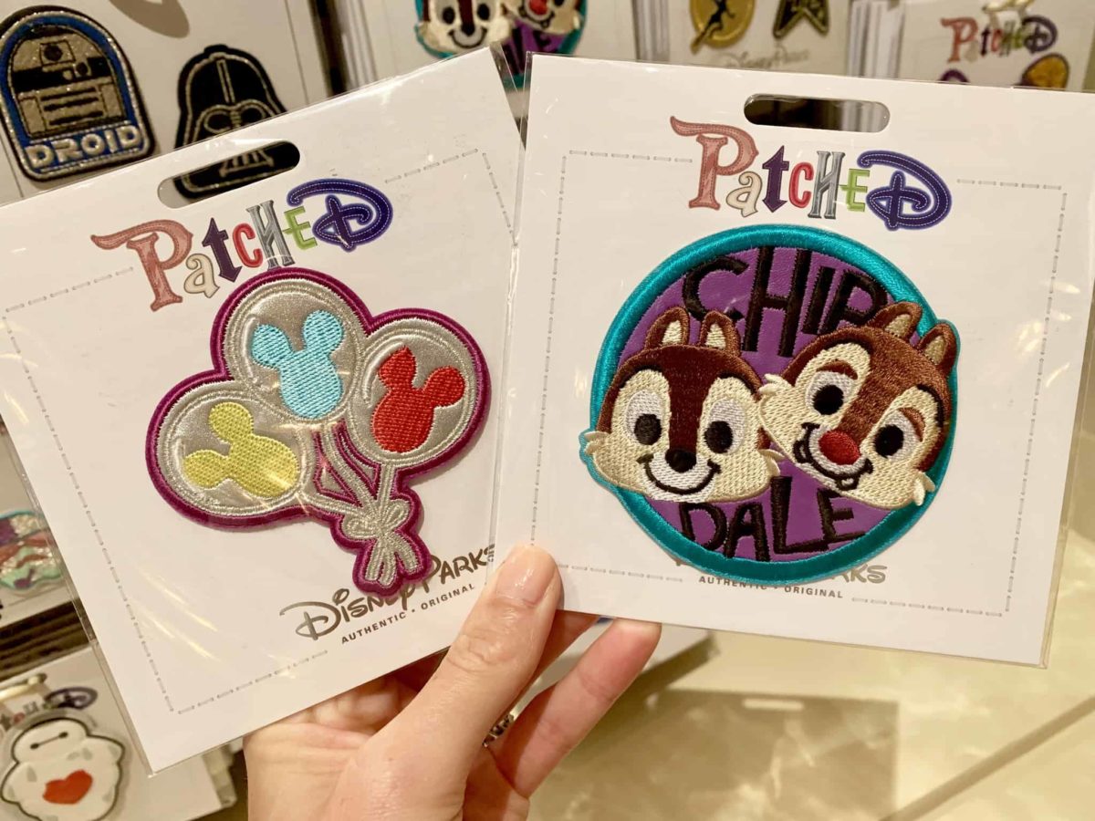 Mickey Mouse Balloon and Chip and Dale PatcheD patches Disneyland Resort
