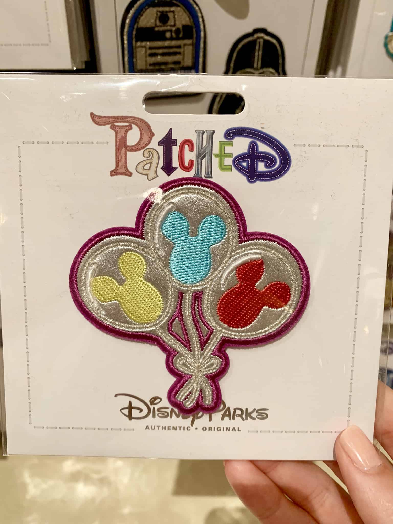 Mickey Mouse Balloon and Chip and Dale PatcheD patches Disneyland Resort