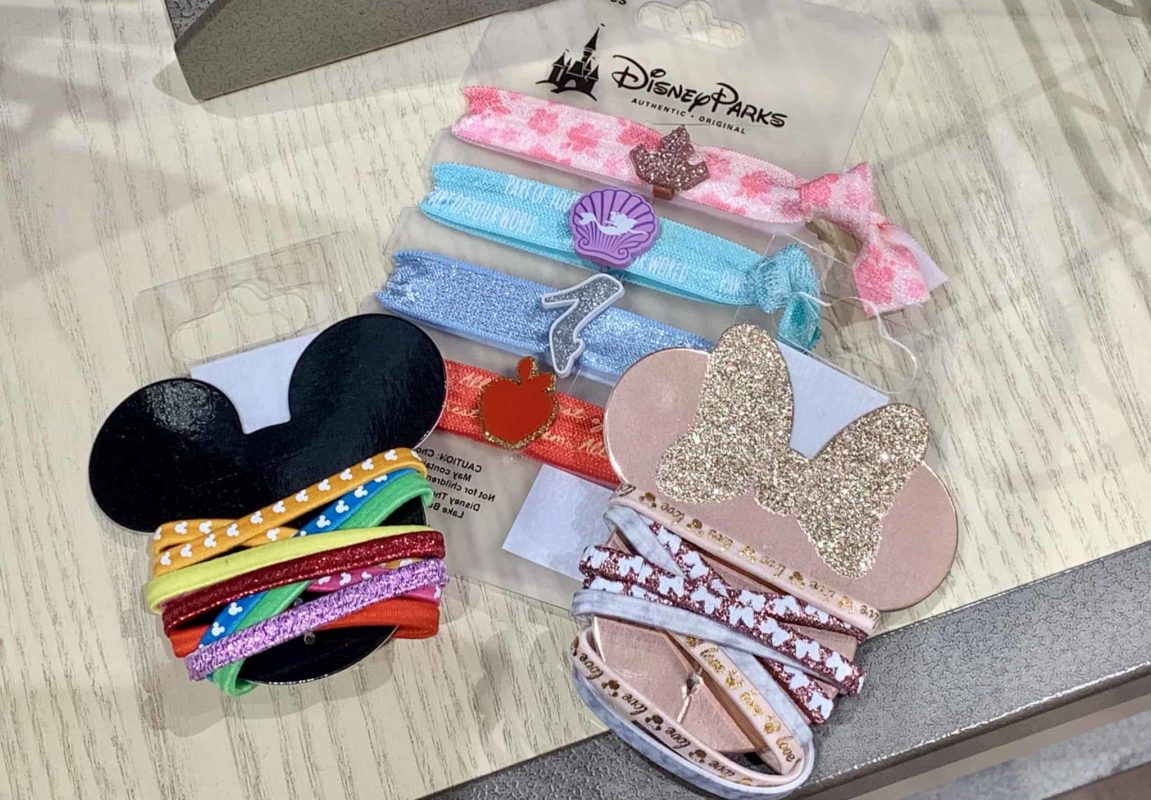 New Hair Ties Featuring Disney Princesses, Mickey Mouse Designs Disneyland Resor