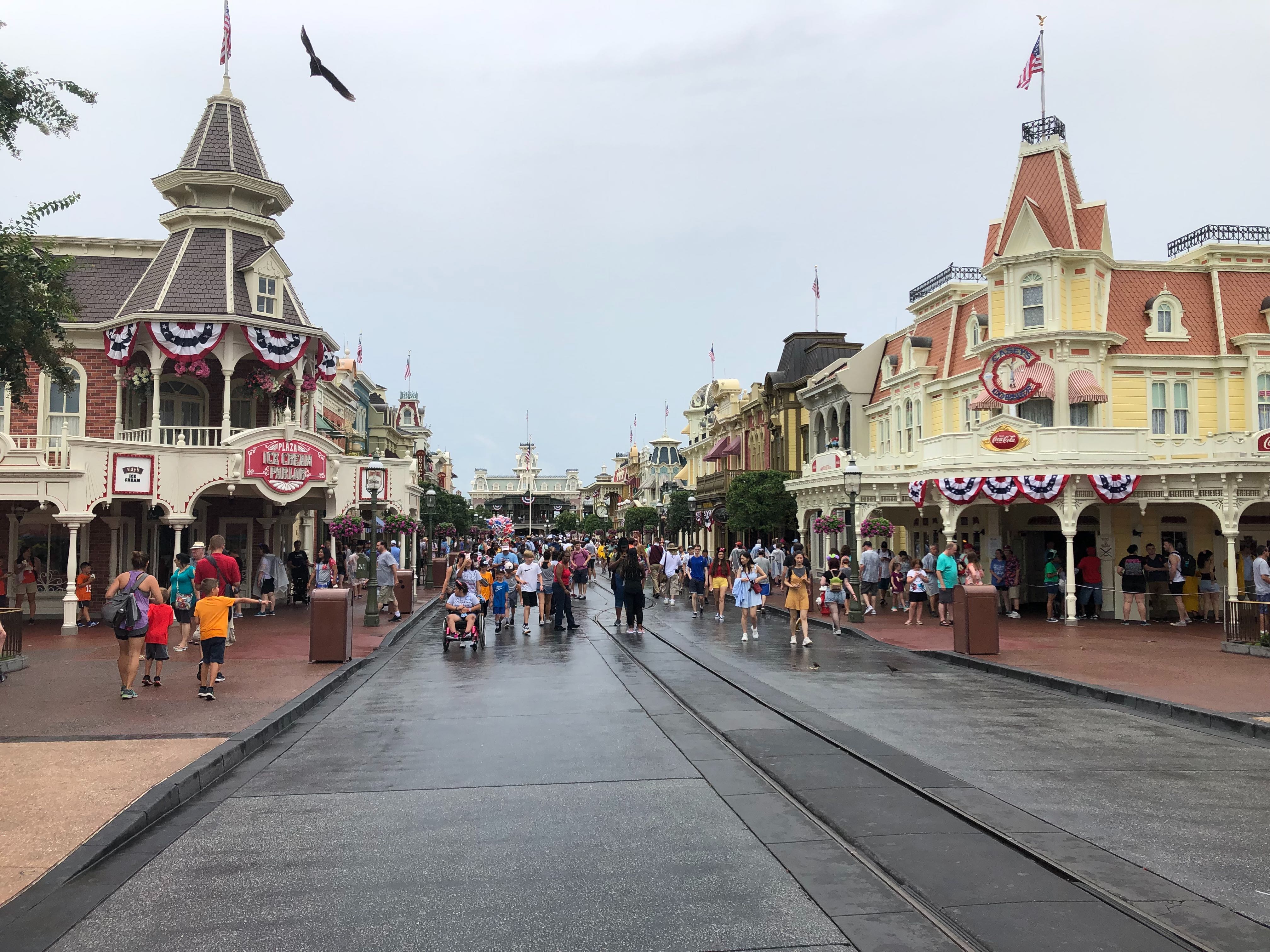 Main Street USA in the rain