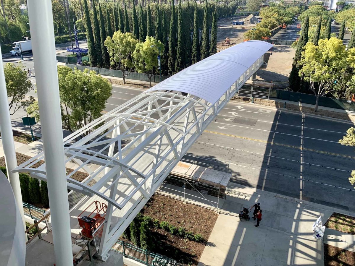 Pixar Pals Parking Structure Pedestrian Bridge Construction Update June 30 2019 Disneyland Resort