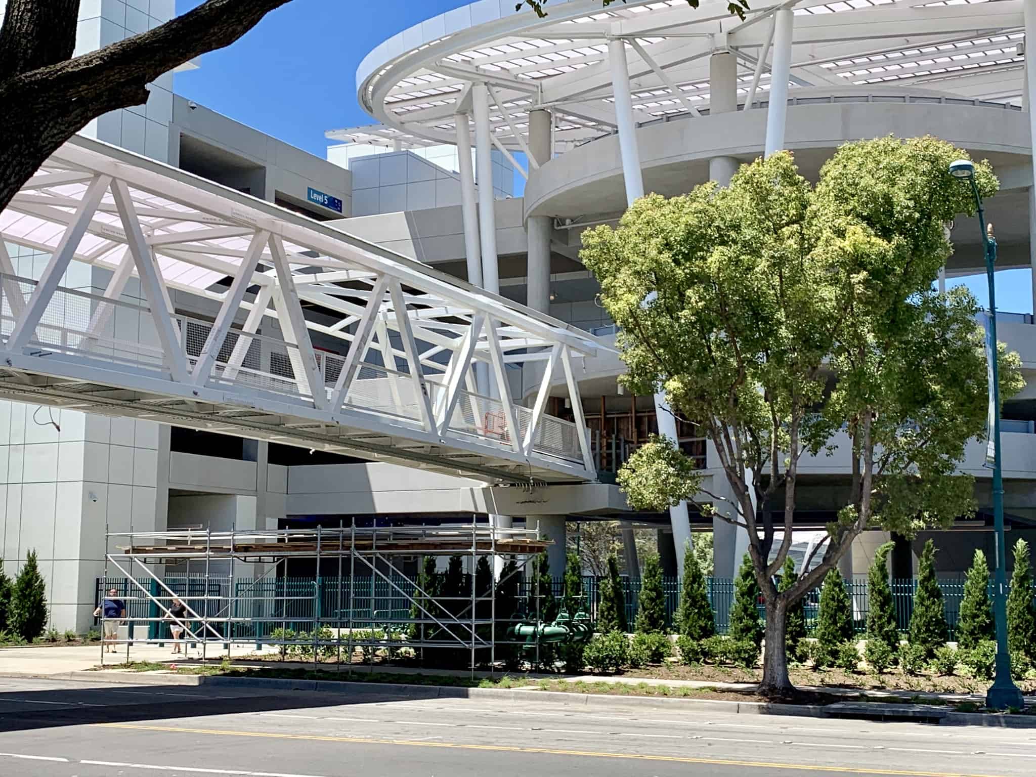 Pixar Pals Parking Structure Pedestrian Bridge Construction Update June 30 2019 Disneyland Resort