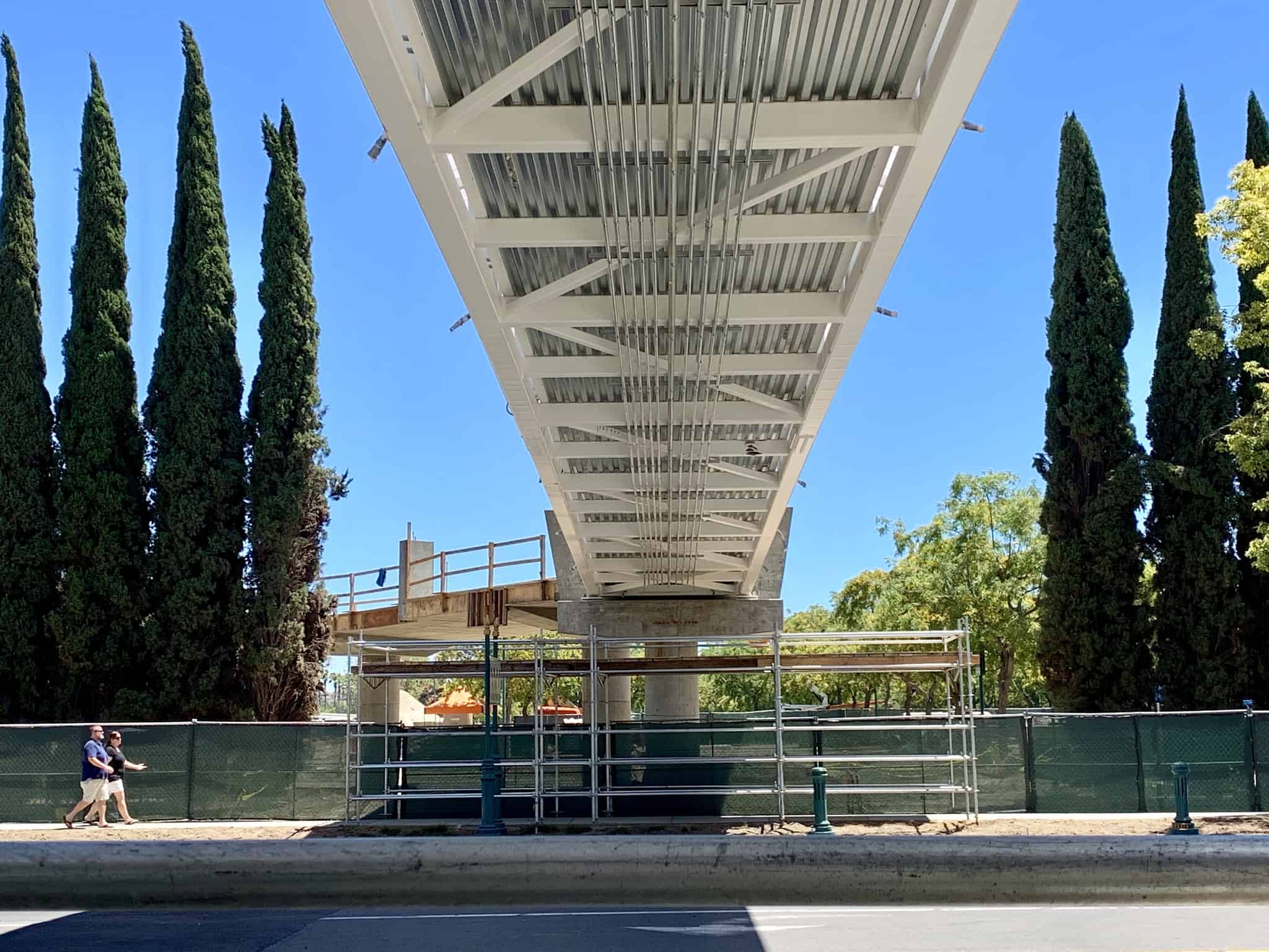 Pixar Pals Parking Structure Pedestrian Bridge Construction Update June 30 2019 Disneyland Resort