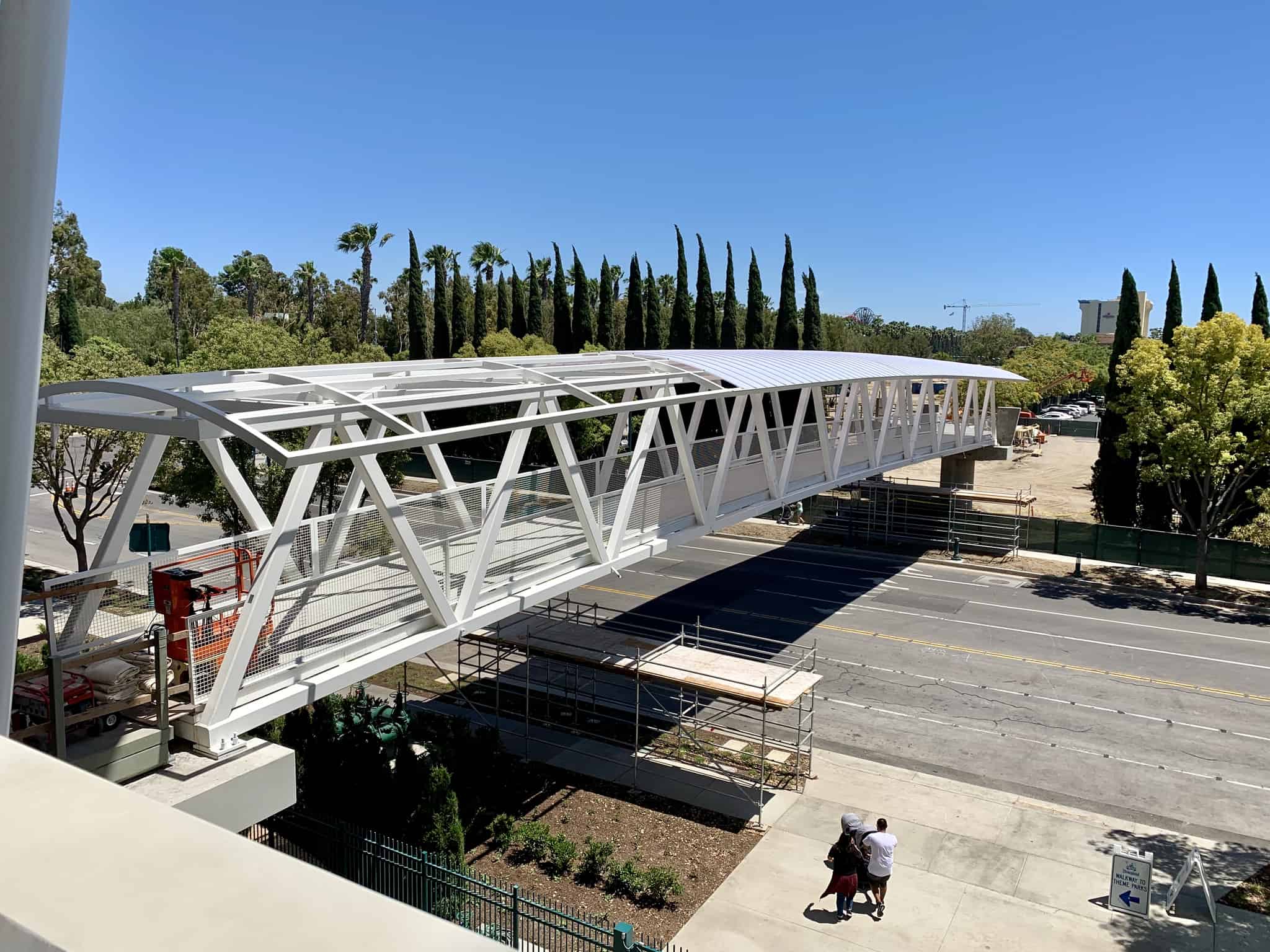 Pixar Pals Parking Structure Pedestrian Bridge Construction Update June 30 2019 Disneyland Resort