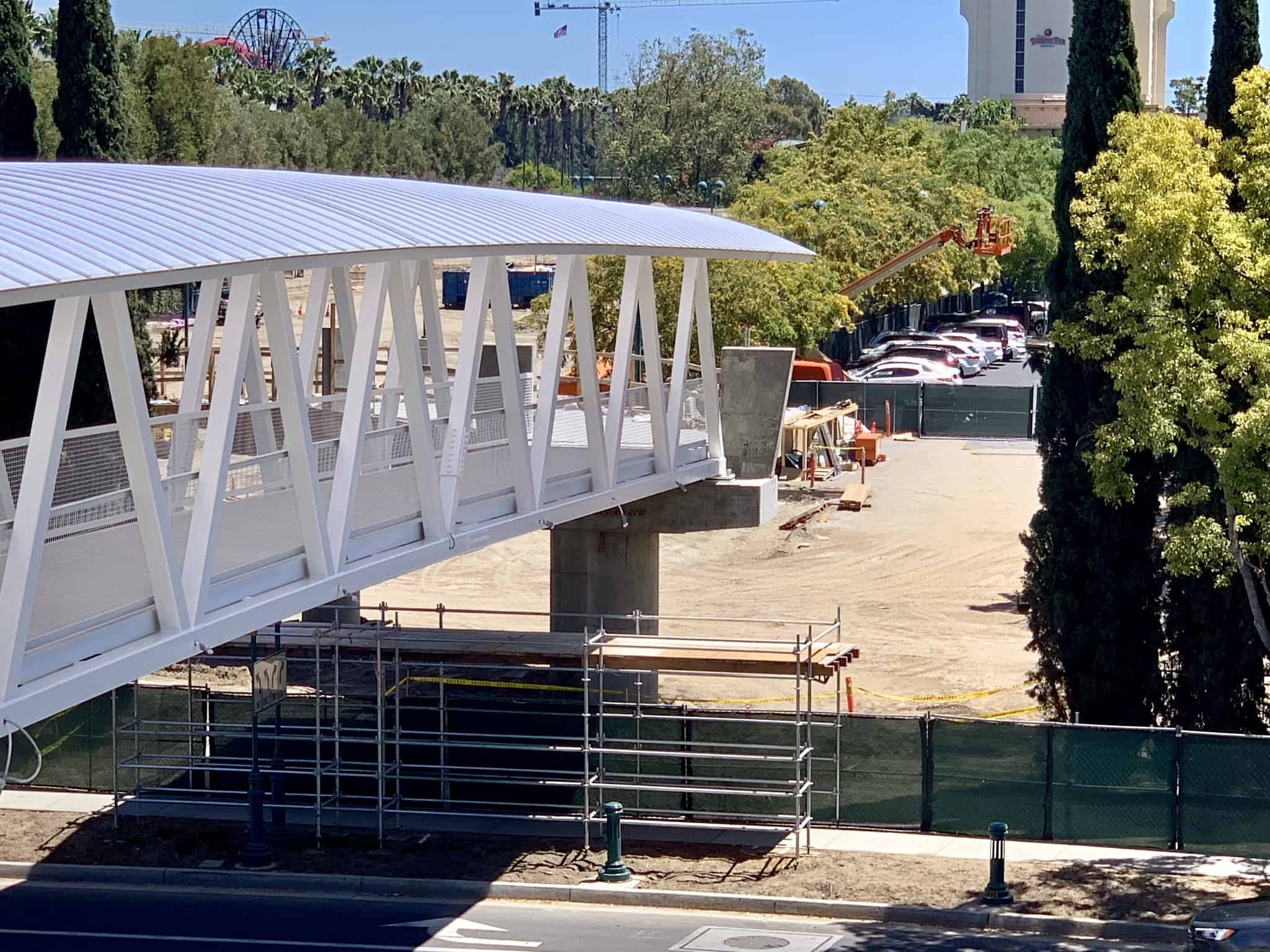 Pixar Pals Parking Structure Pedestrian Bridge Construction Update June 30 2019 Disneyland Resort