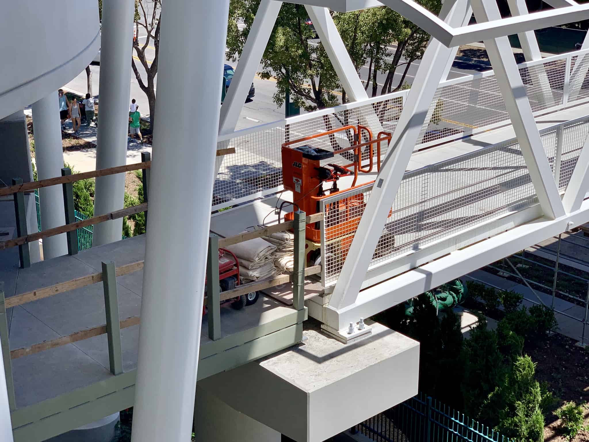 Pixar Pals Parking Structure Pedestrian Bridge Construction Update June 30 2019 Disneyland Resort