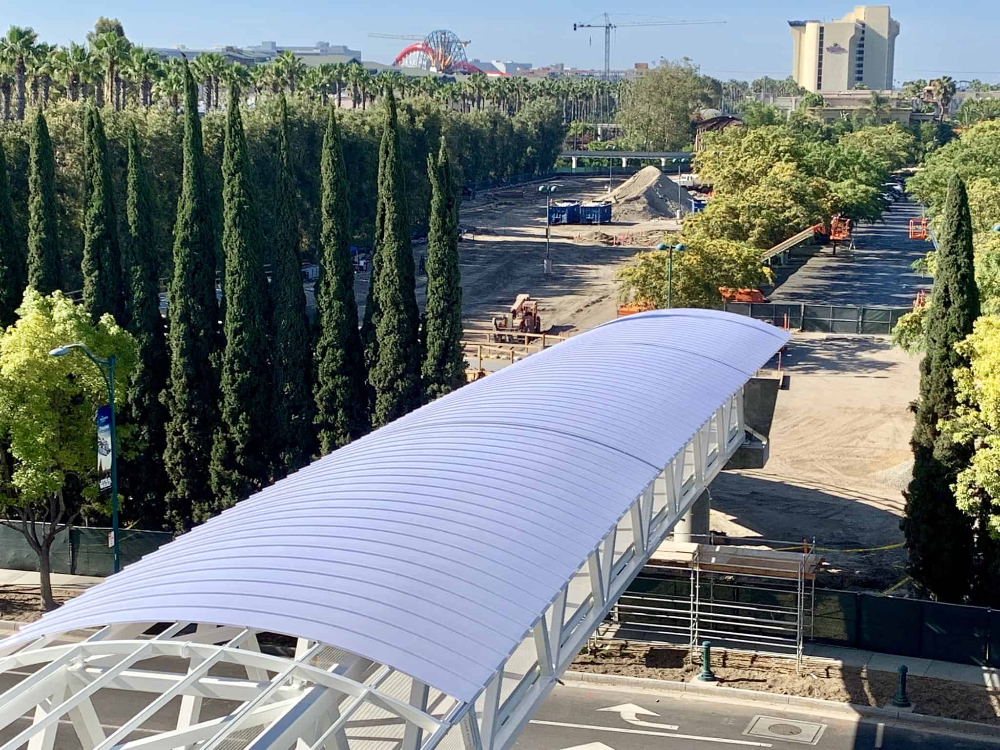 Pixar Pals Parking Structure Pedestrian Bridge Construction Update June 30 2019 Disneyland Resort