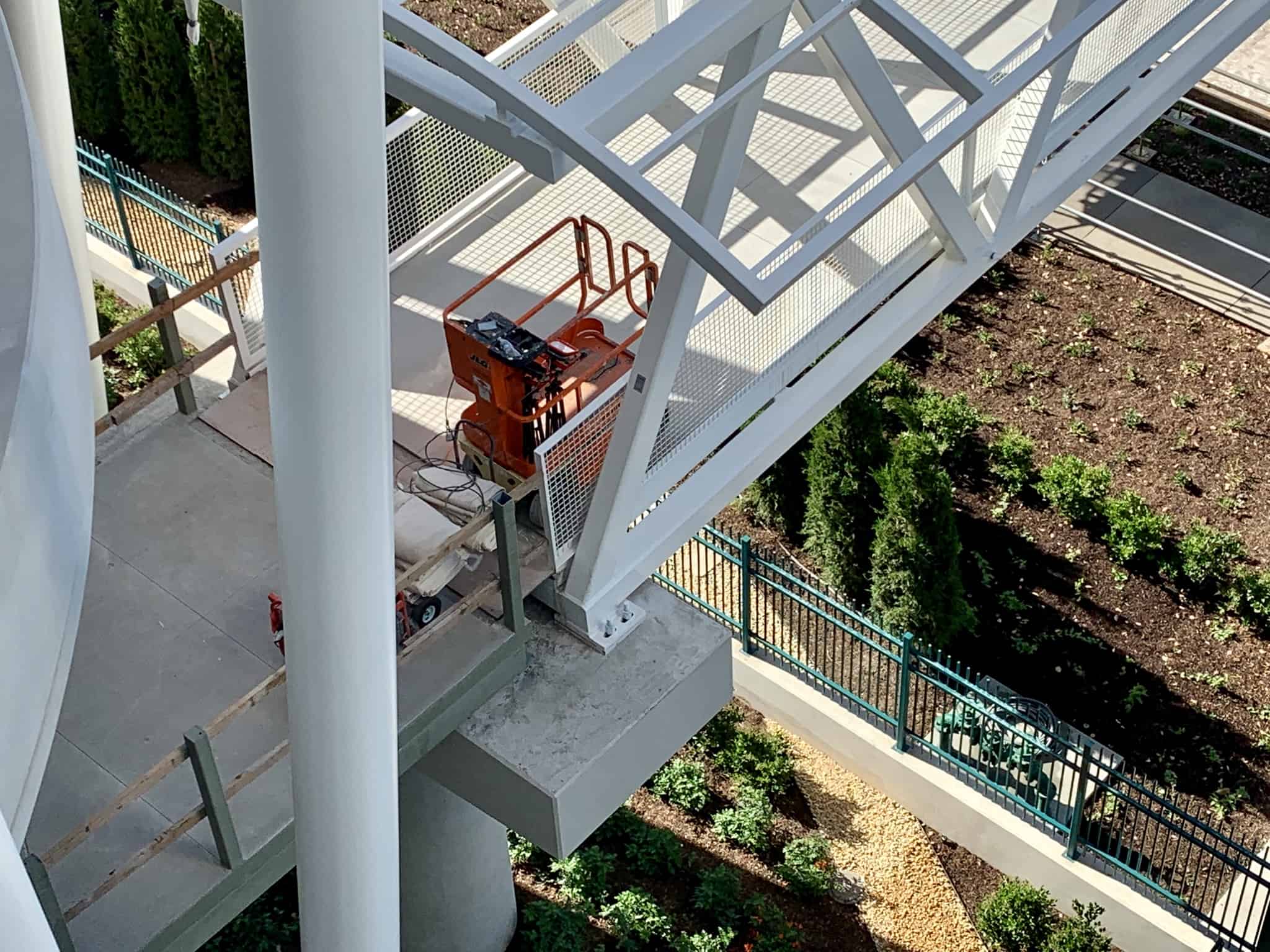 Pixar Pals Parking Structure Pedestrian Bridge Construction Update June 30 2019 Disneyland Resort
