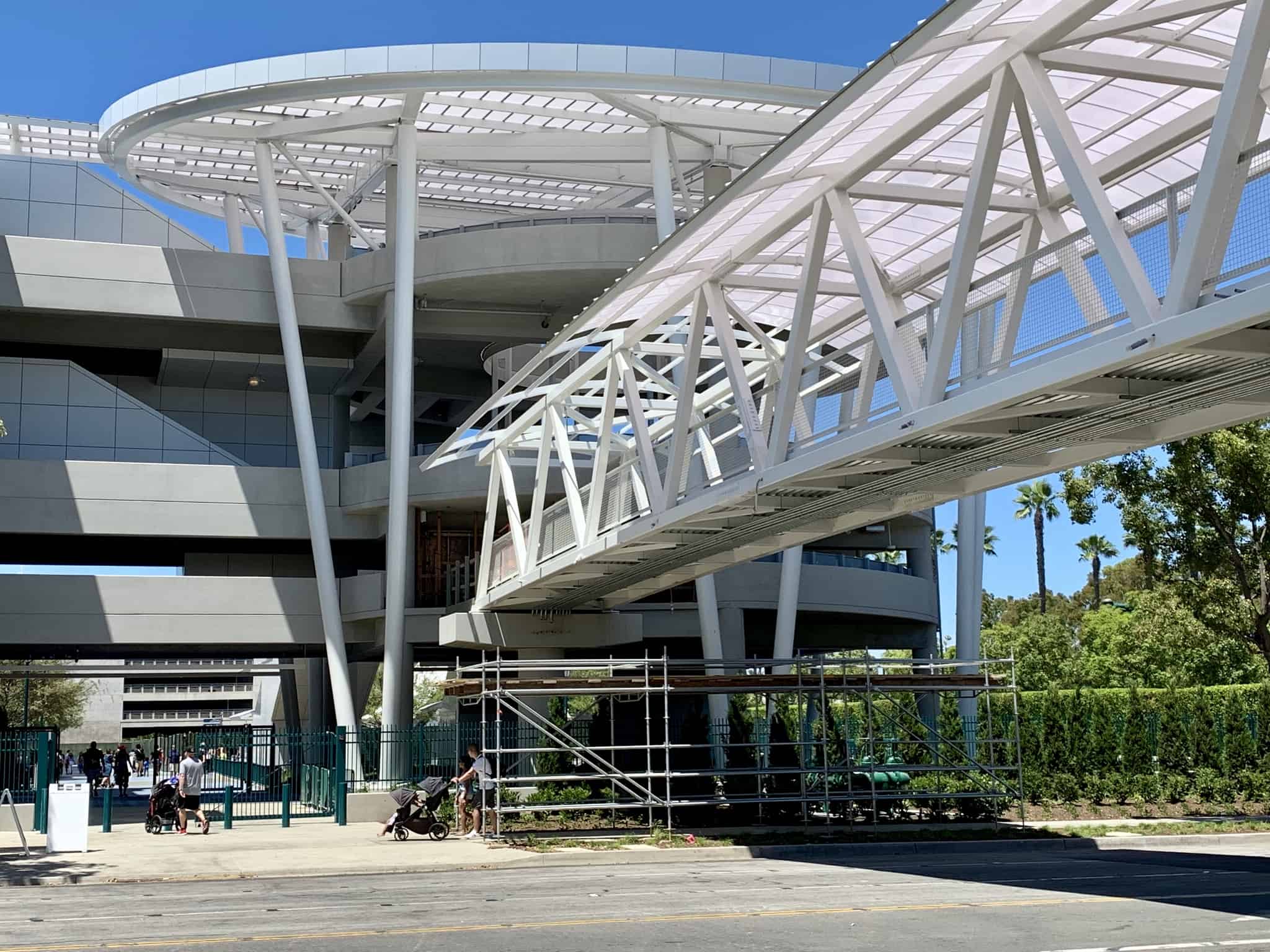 Pixar Pals Parking Structure Pedestrian Bridge Construction Update June 30 2019 Disneyland Resort